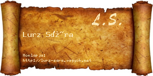 Lurz Sára névjegykártya